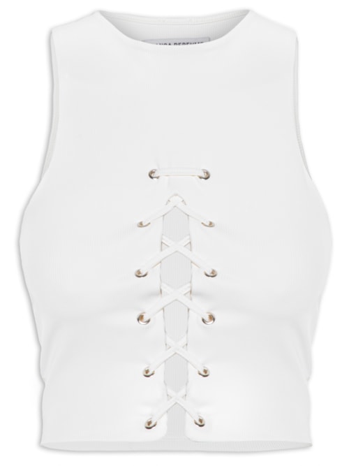 Blusa Feminina Sem Mangas Com Amarração – Off White