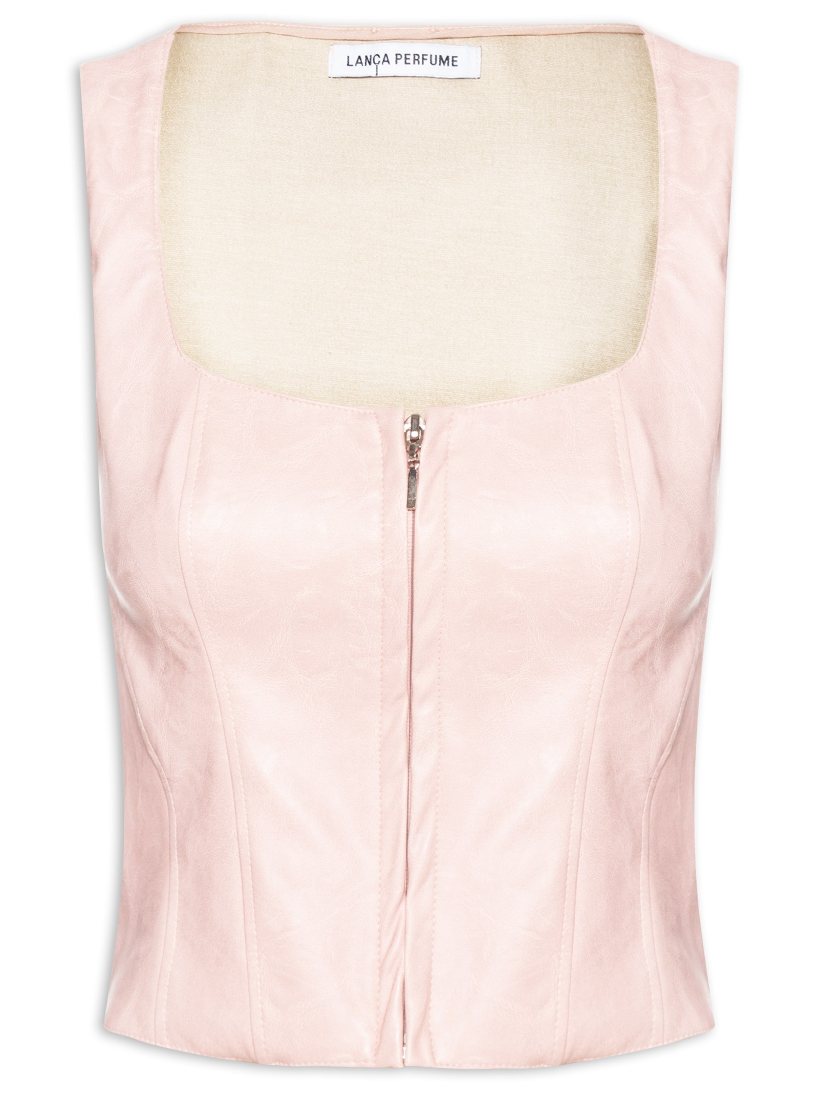 Blusa Feminina Sem Mangas com Recorte Rosa Lança Perfume
