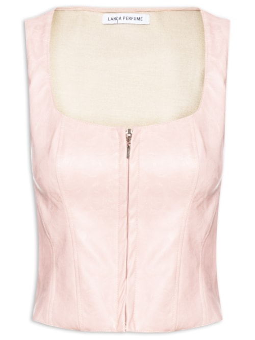 Blusa Feminina Sem Mangas com Recorte – Rosa