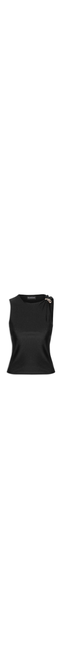 Blusa Feminina sem Mangas - Preto