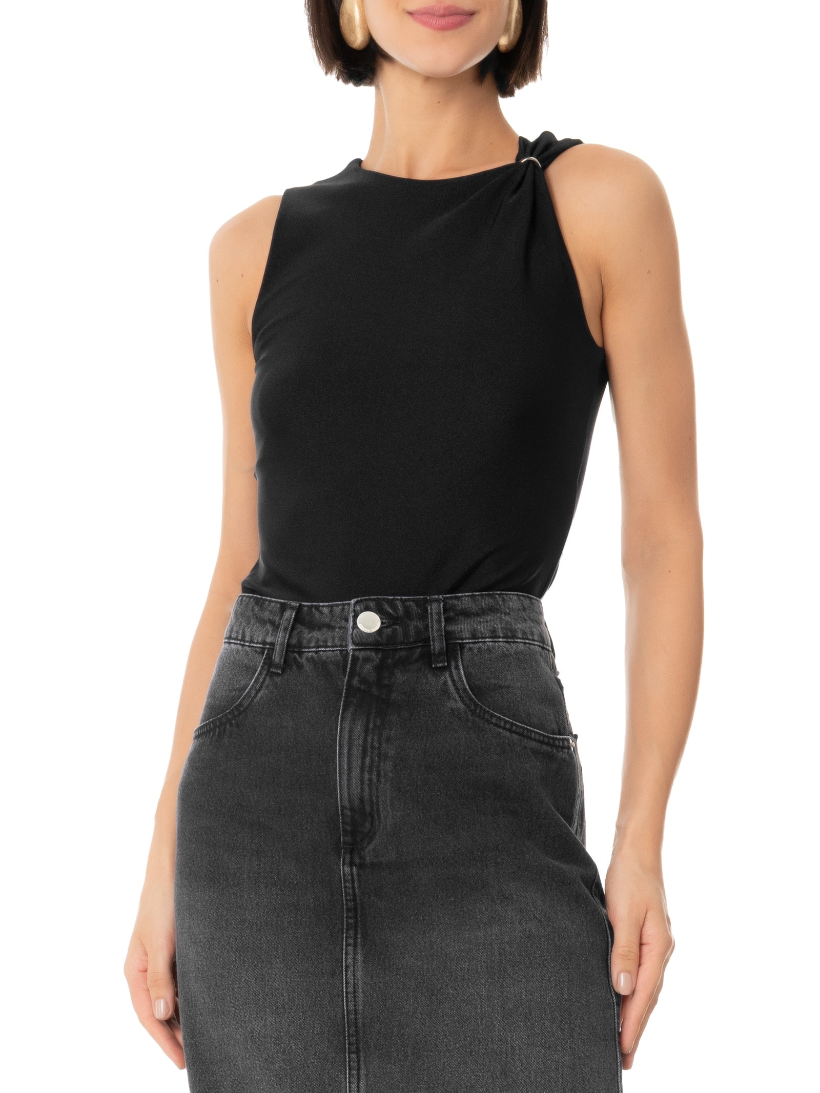 Blusa Feminina sem Mangas Preto My Favorite Things