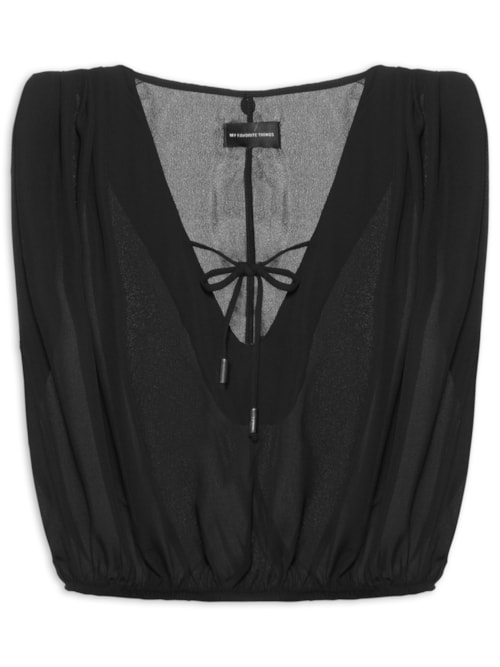 Blusa Feminina Sem Mangas – Preto