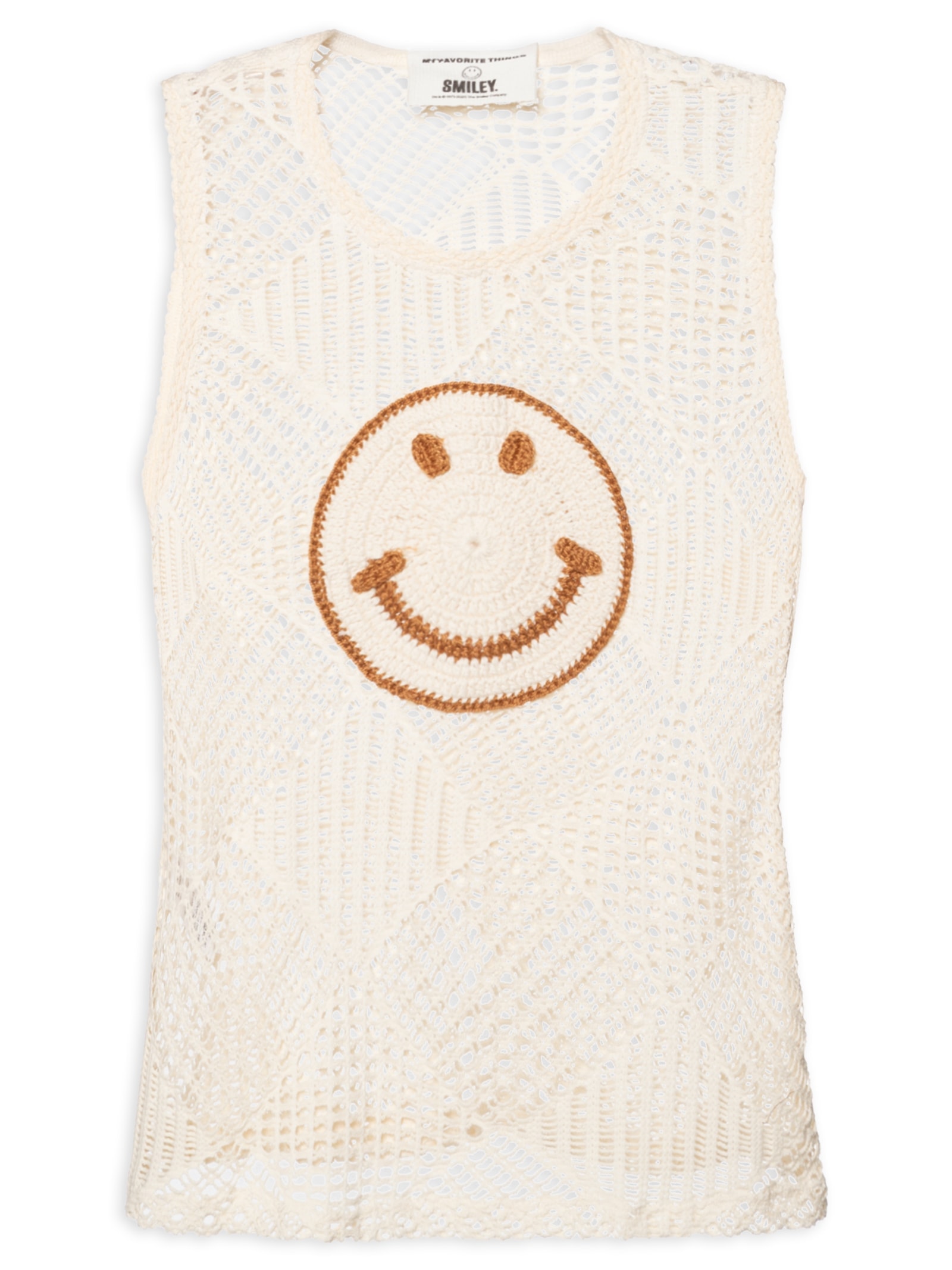Blusa Feminina Sem Mangas Smiley Bege My Favorite