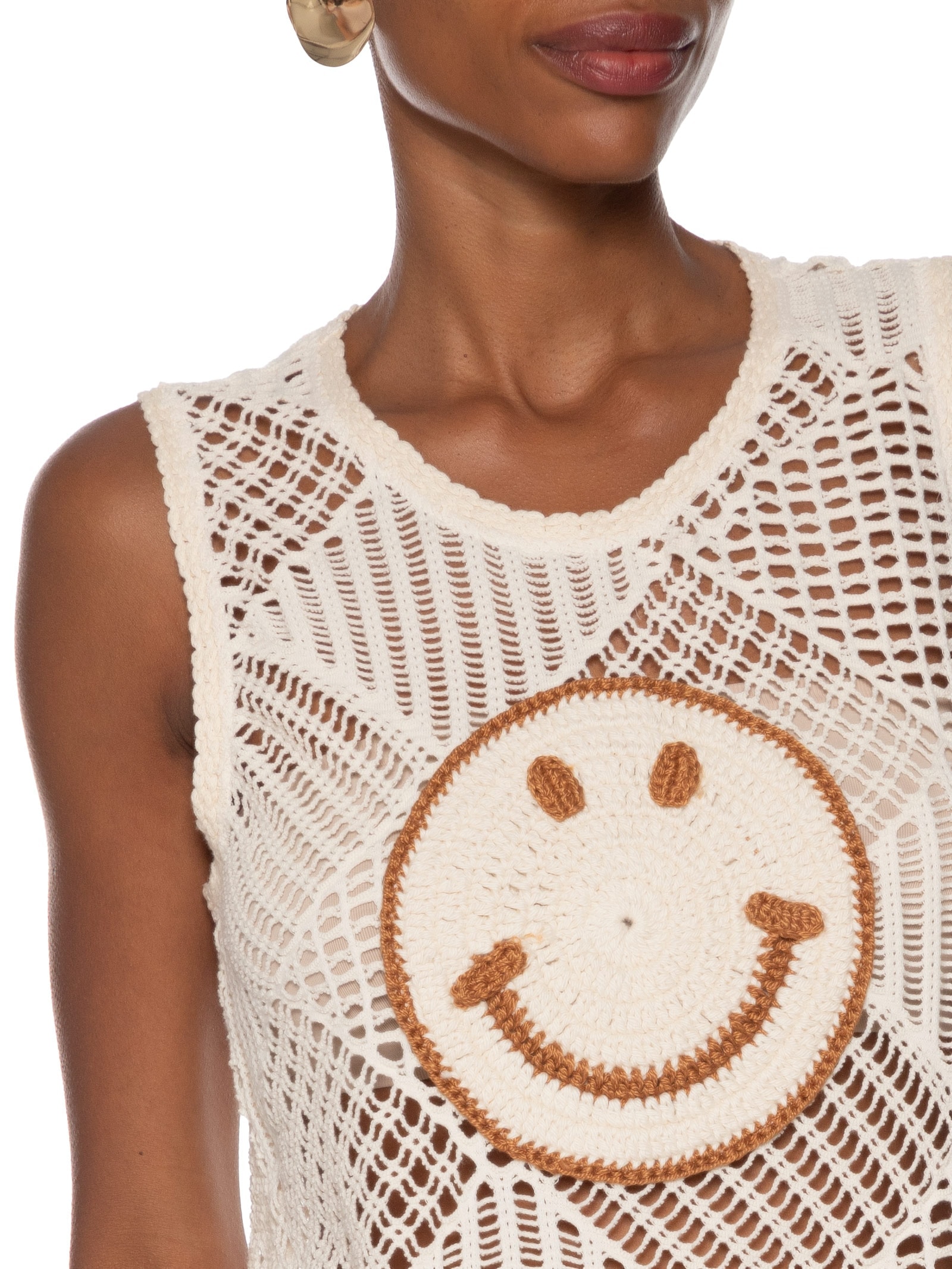 Blusa Feminina Sem Mangas Smiley Bege My Favorite
