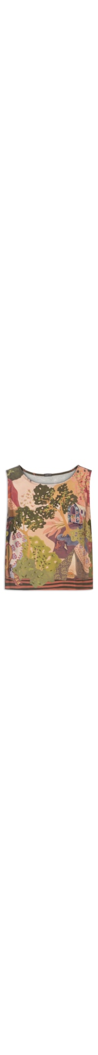 Blusa Feminina Shell Estampa Zingaro - Verde