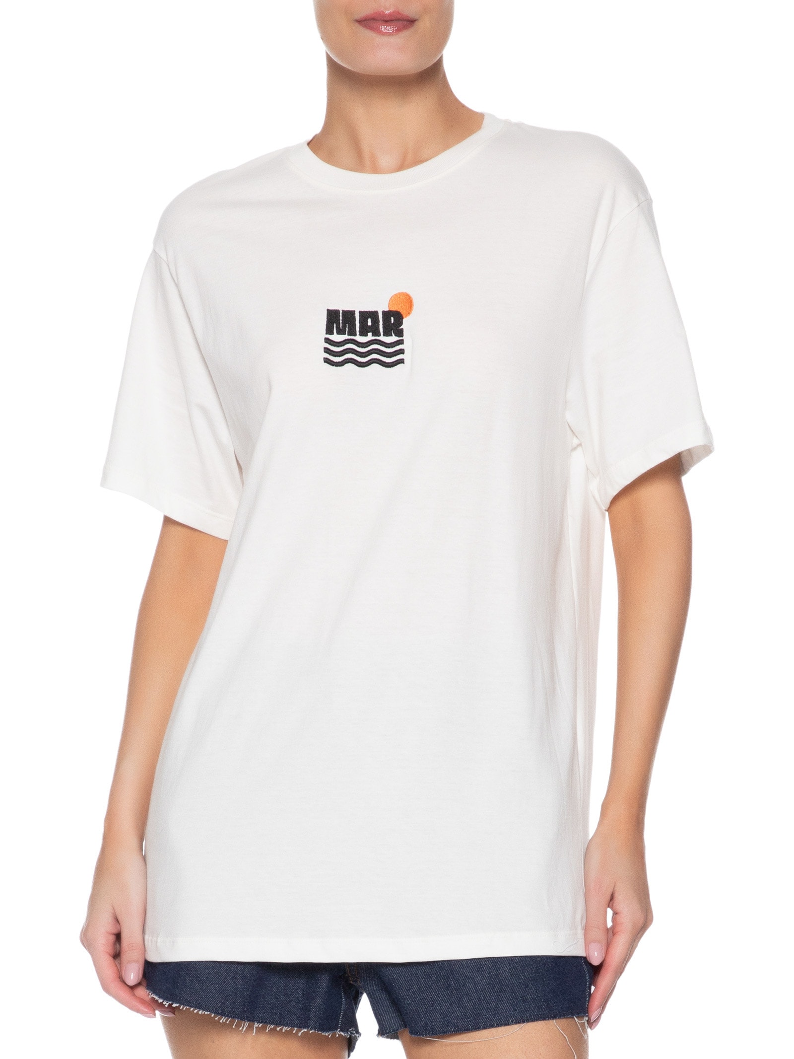 Blusa Feminina Silk Bordado Mar Branco Dress To