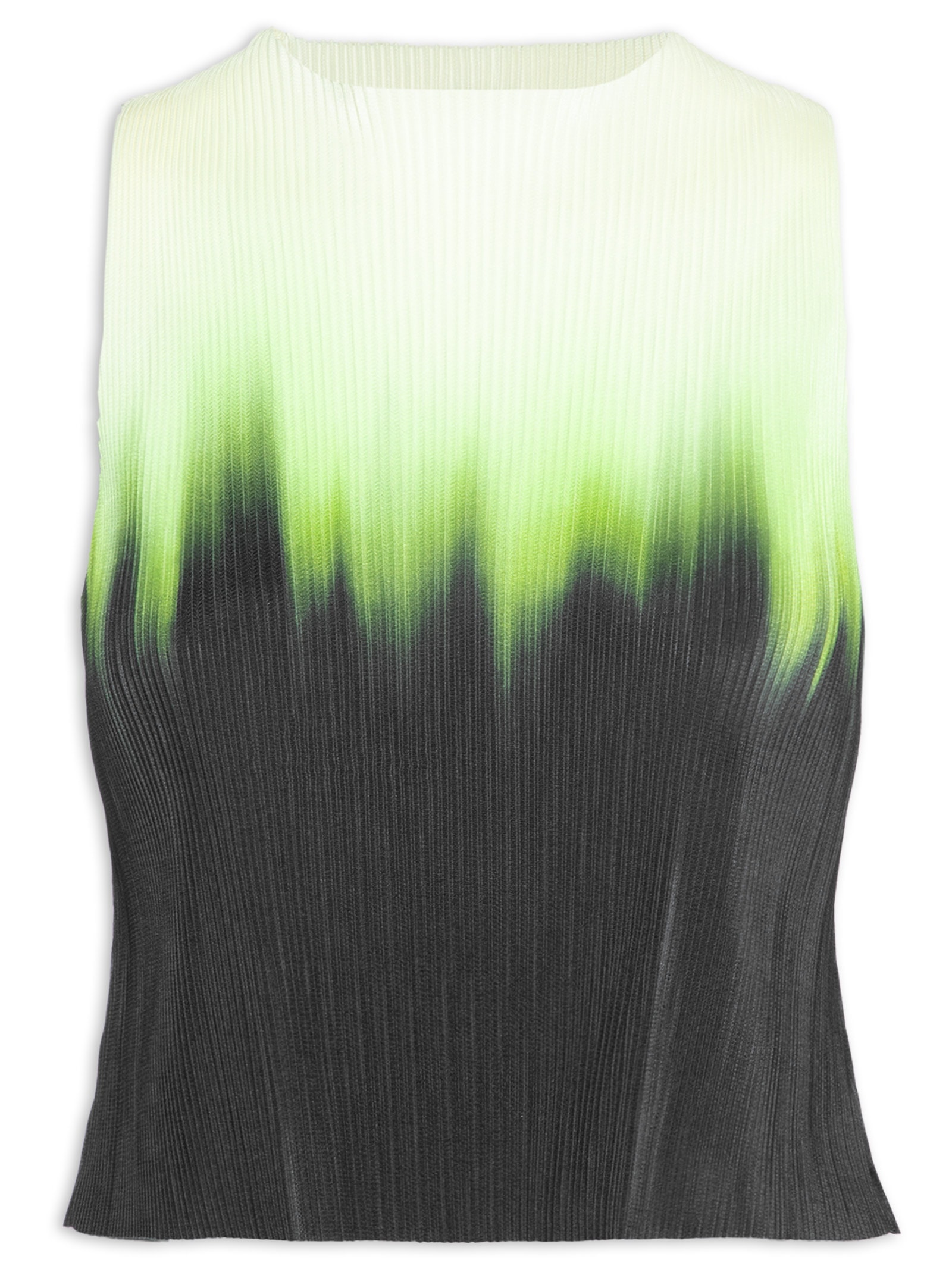 Blusa Feminina Sleeveless Plisse Blurred Neon Preto Osklen