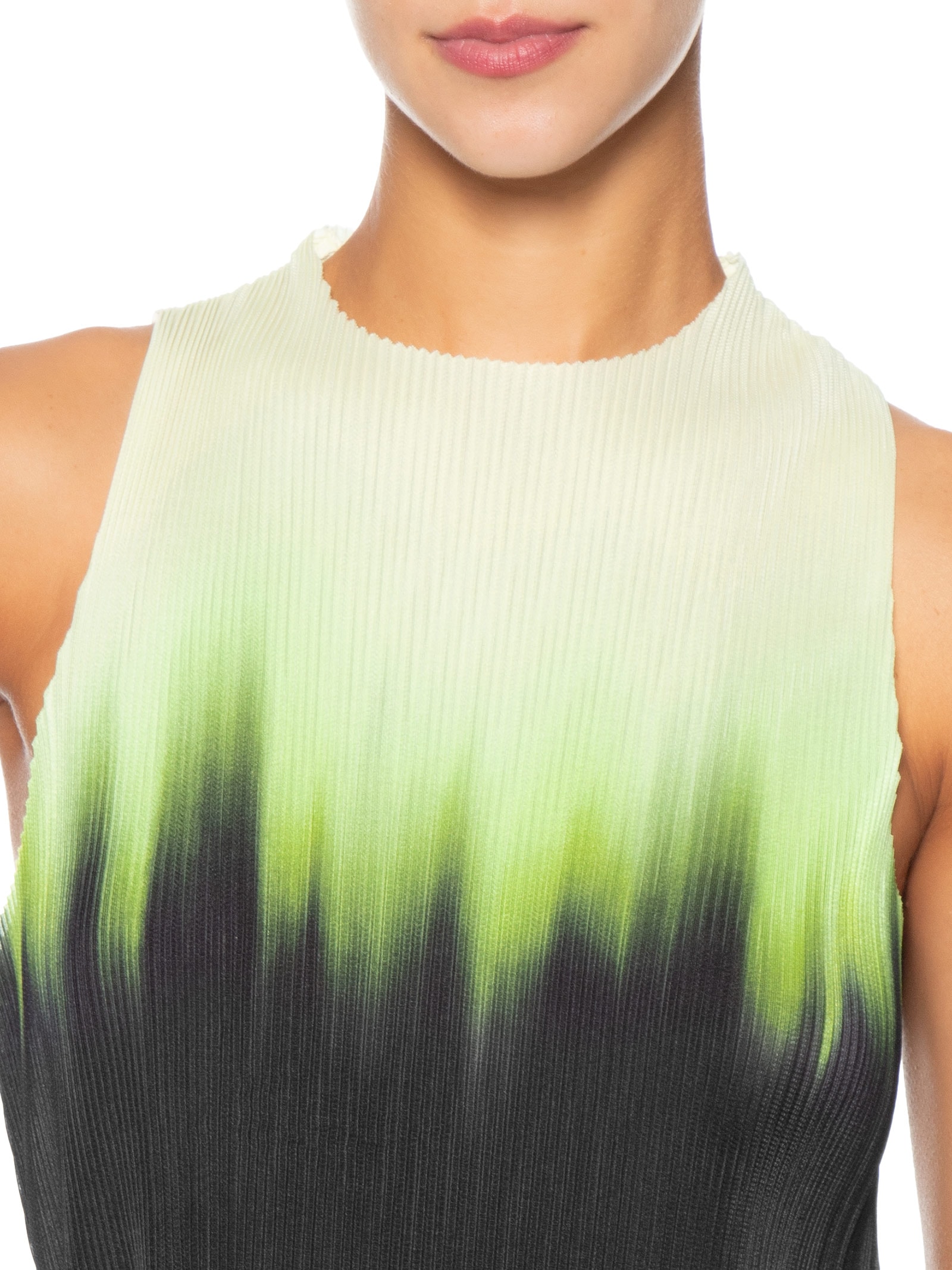 Blusa Feminina Sleeveless Plisse Blurred Neon Preto Osklen