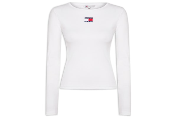 Blusa Feminina Slim Badge Ext - Branco