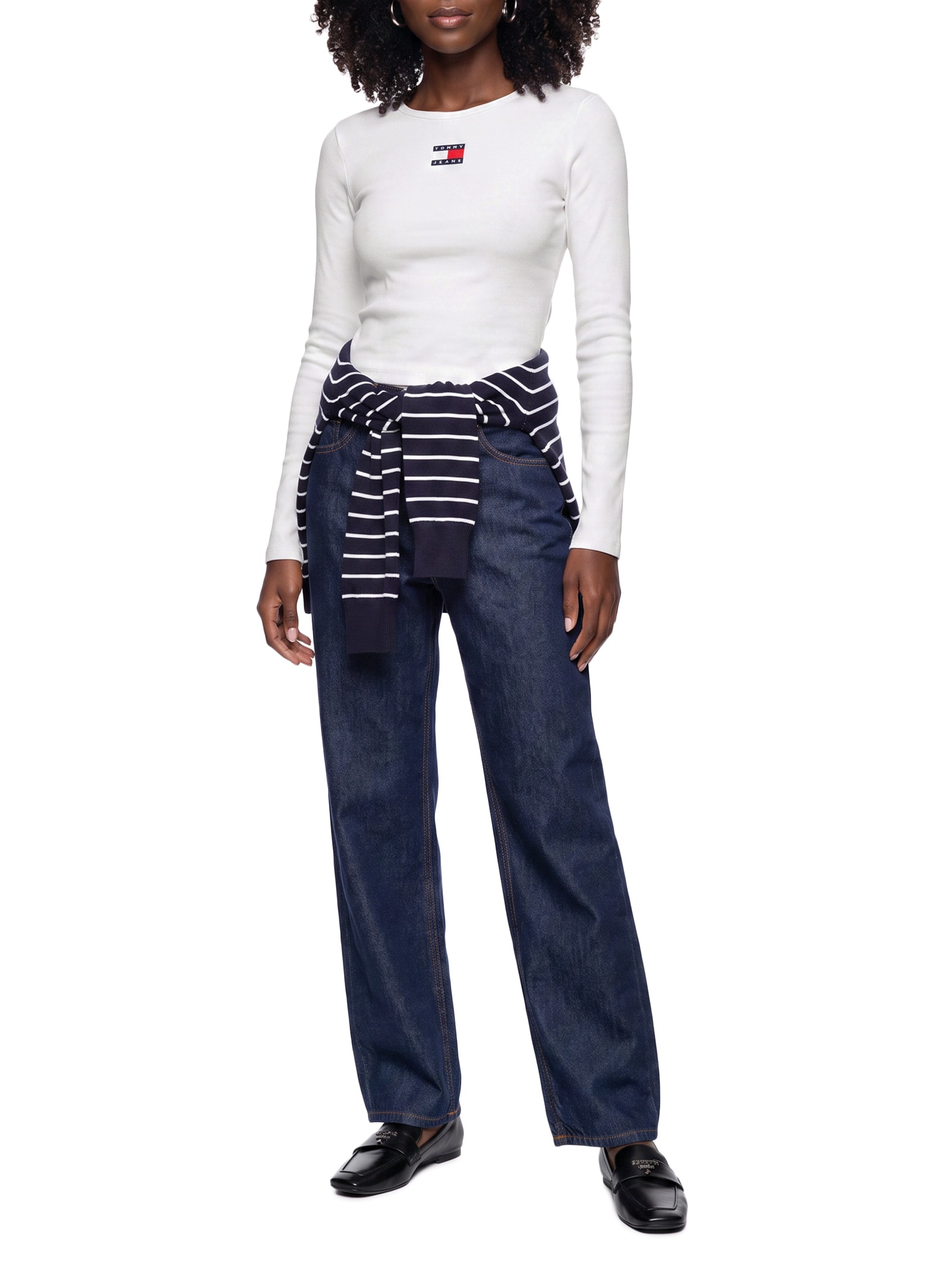 Blusa Feminina Slim Badge Ext Branco Tommy Jeans