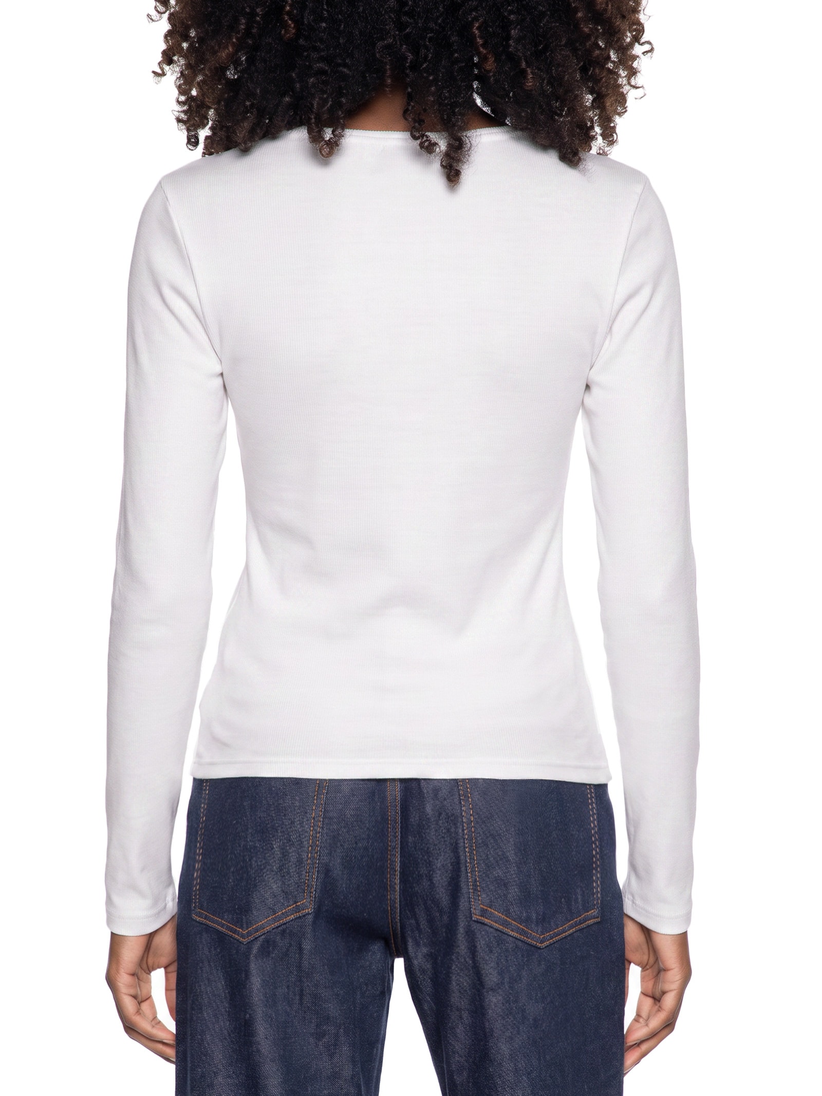 Blusa Feminina Slim Badge Ext Branco Tommy Jeans
