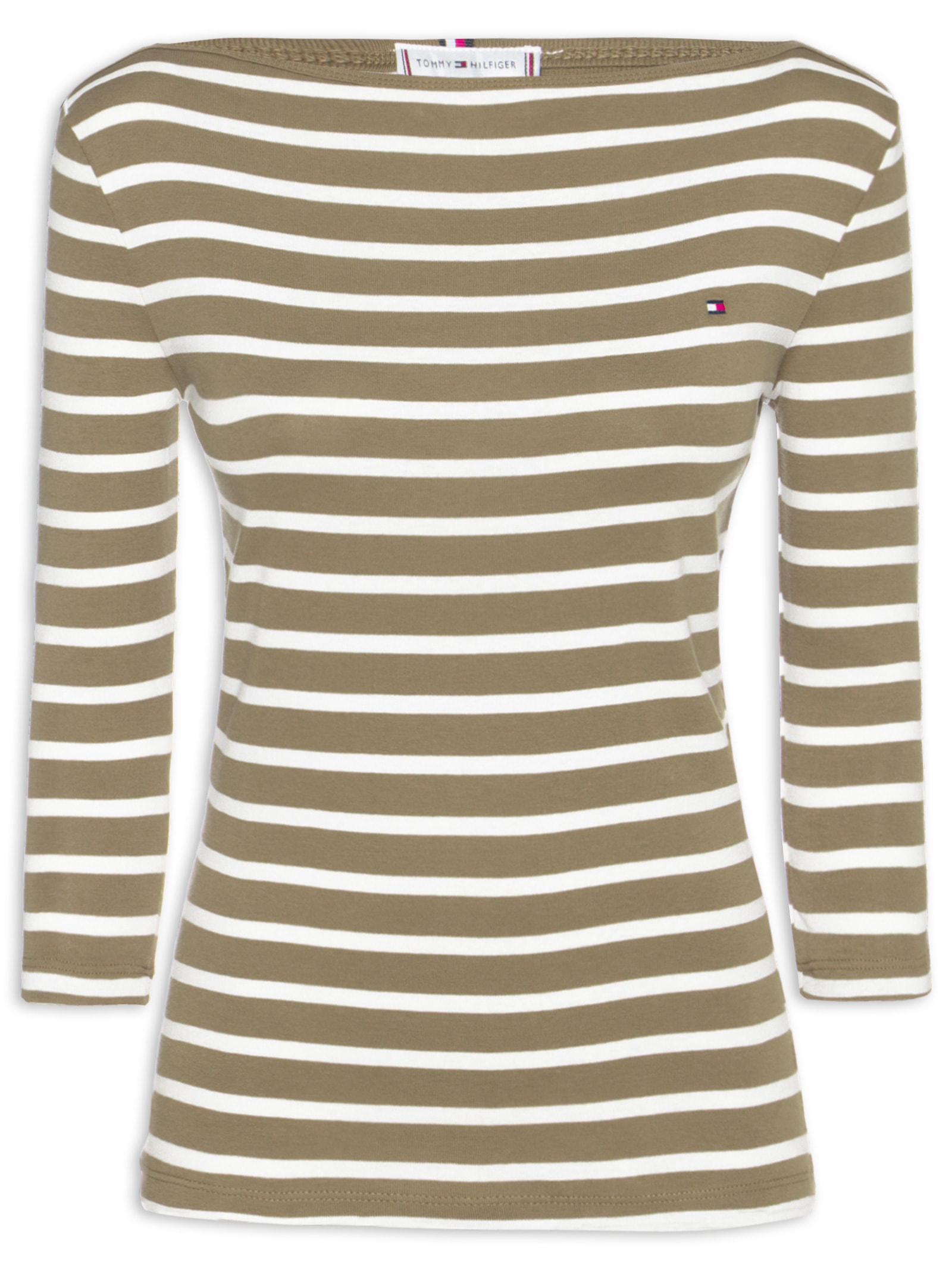 Blusa Feminina Slim Cody Boat Bege Tommy Hilfiger
