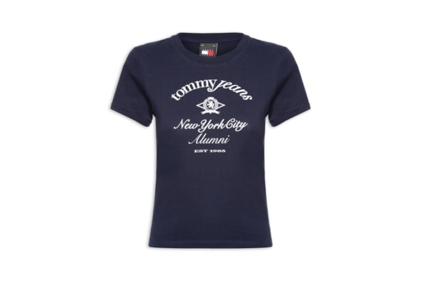 Blusa Feminina Slim Crest Ringer Tee - Azul