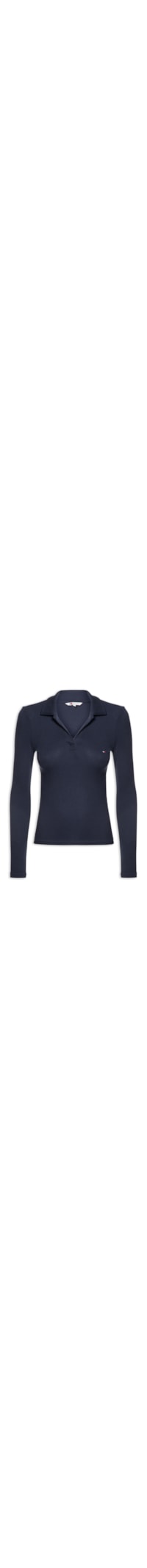 Blusa Feminina Slim Essential Rib Ls – Azul