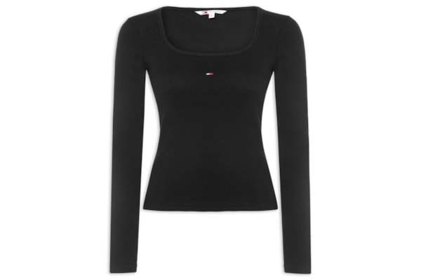 Blusa Feminina Slim Soft Rib - Preto