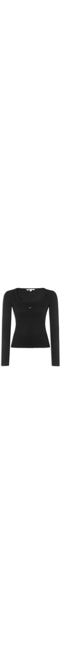 Blusa Feminina Slim Soft Rib - Preto