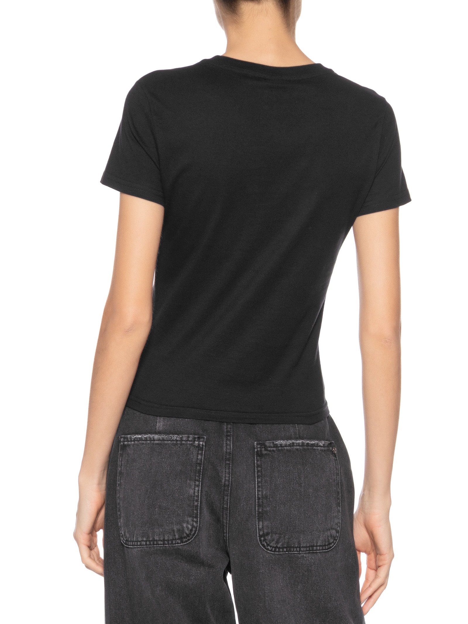Blusa Feminina Slim Tonal Linear Tee Next Preto Tommy Jeans