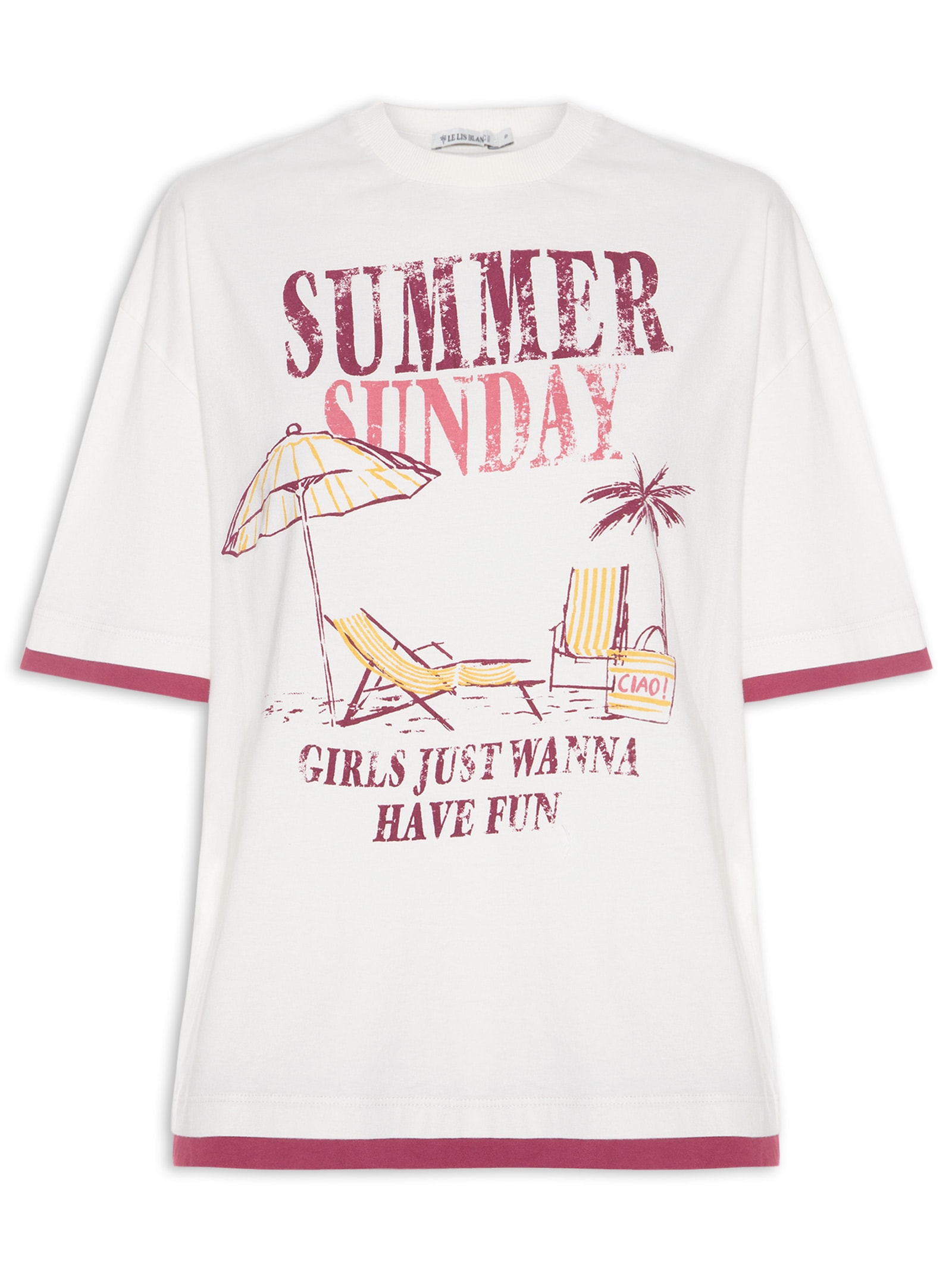 Blusa Feminina Summer Sunday Branco Le Lis