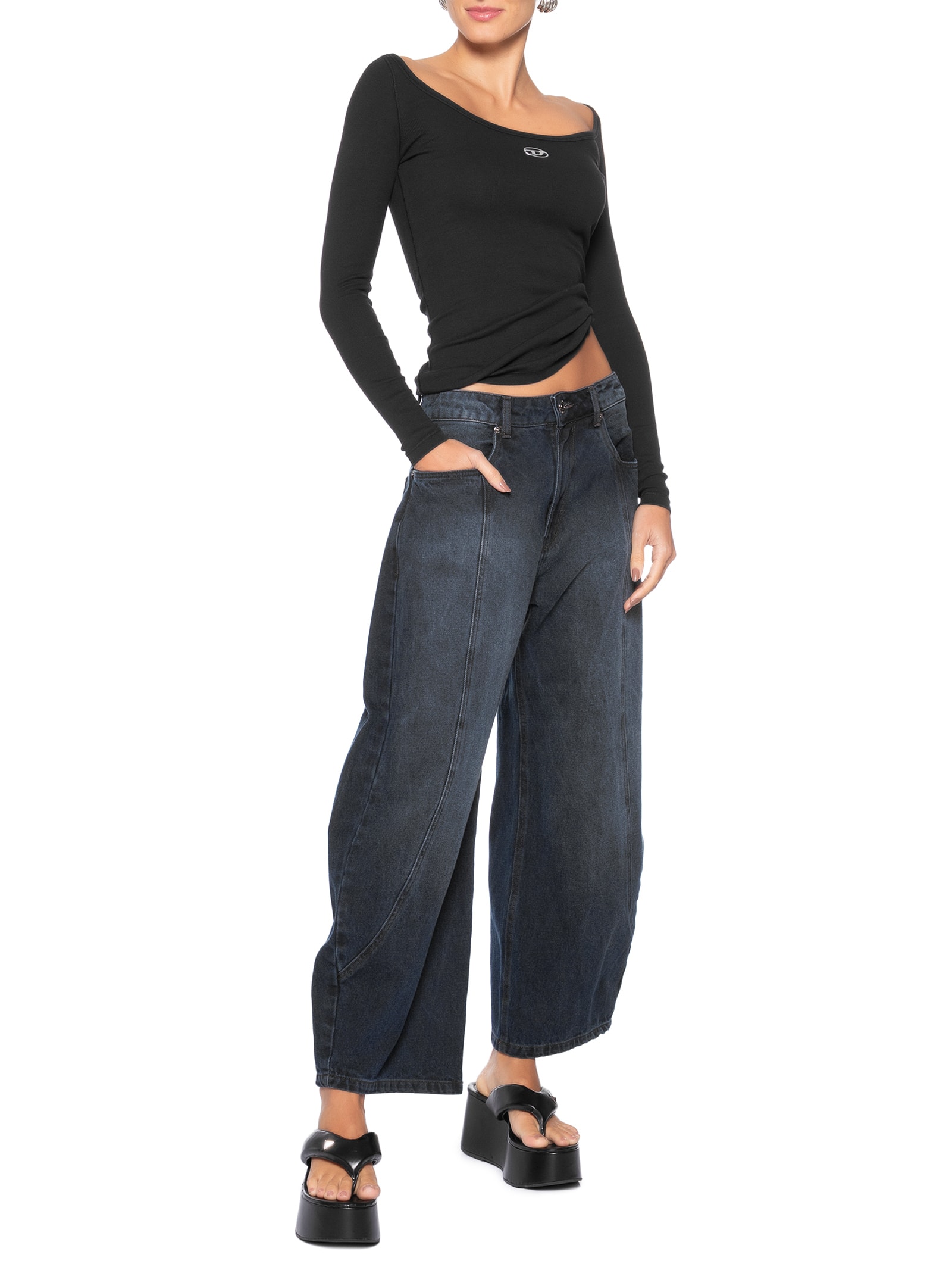 Blusa Feminina T-Bal Od Tank Preto Diesel