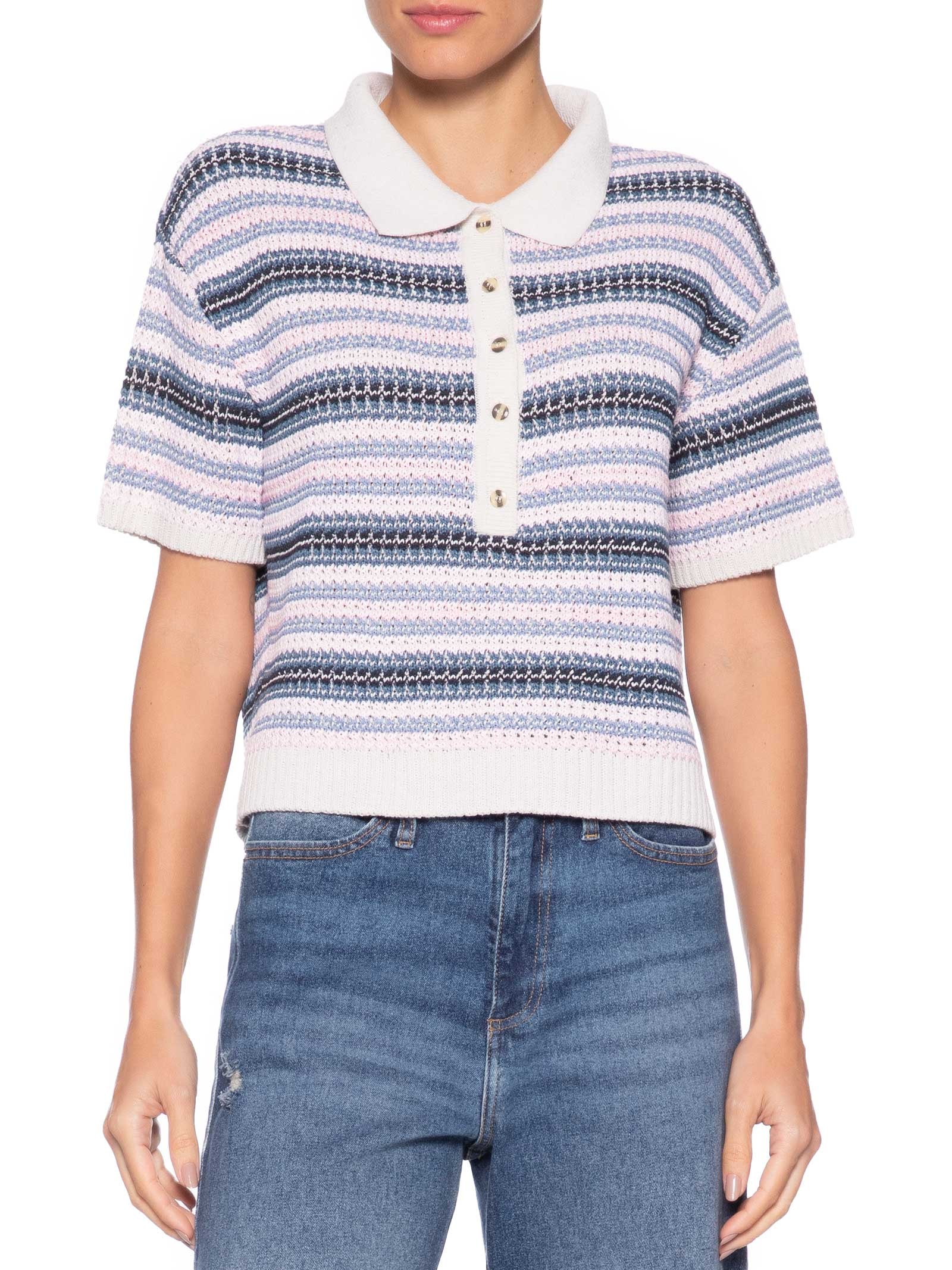 Blusa Feminina Taina Manga Curta  – Azul Le Lis
