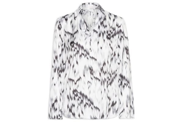 Blusa Feminina Tecido Chifon Satin - Preto