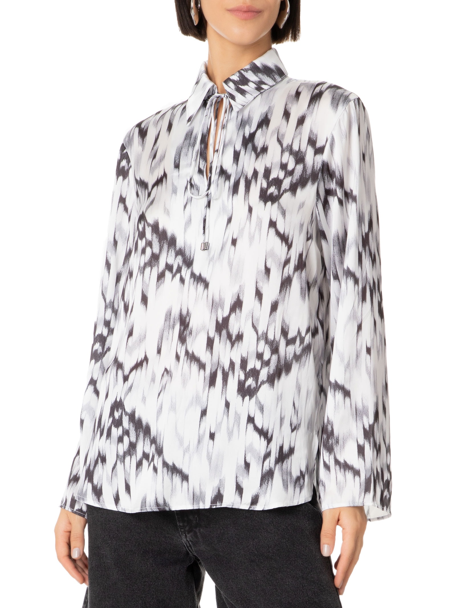 Blusa Feminina Tecido Chifon Satin Preto Lez A Lez