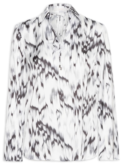 Blusa Feminina Tecido Chifon Satin – Preto