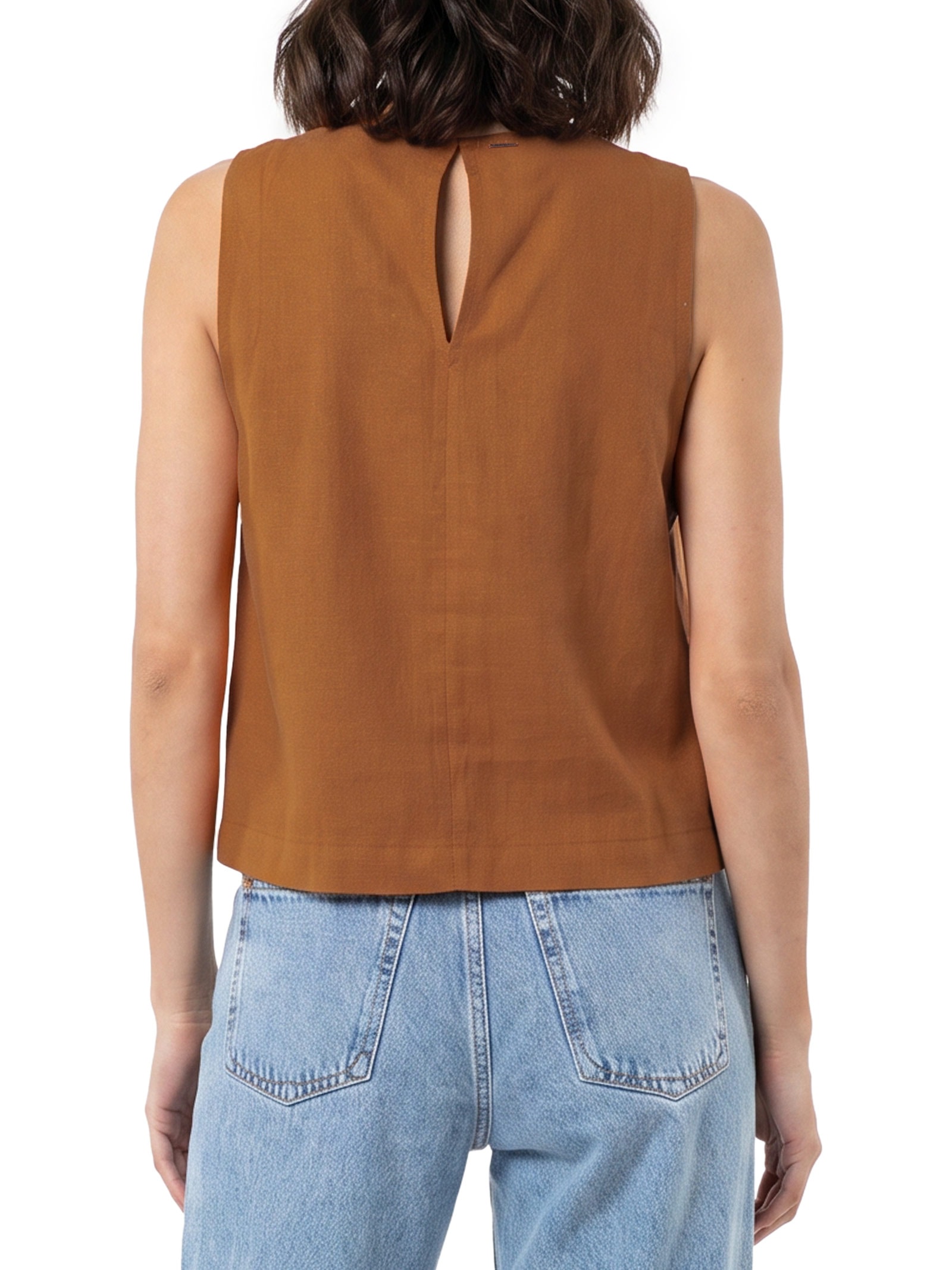 Blusa Feminina Tecido Linho Marrakesh Marrom Lez A Lez