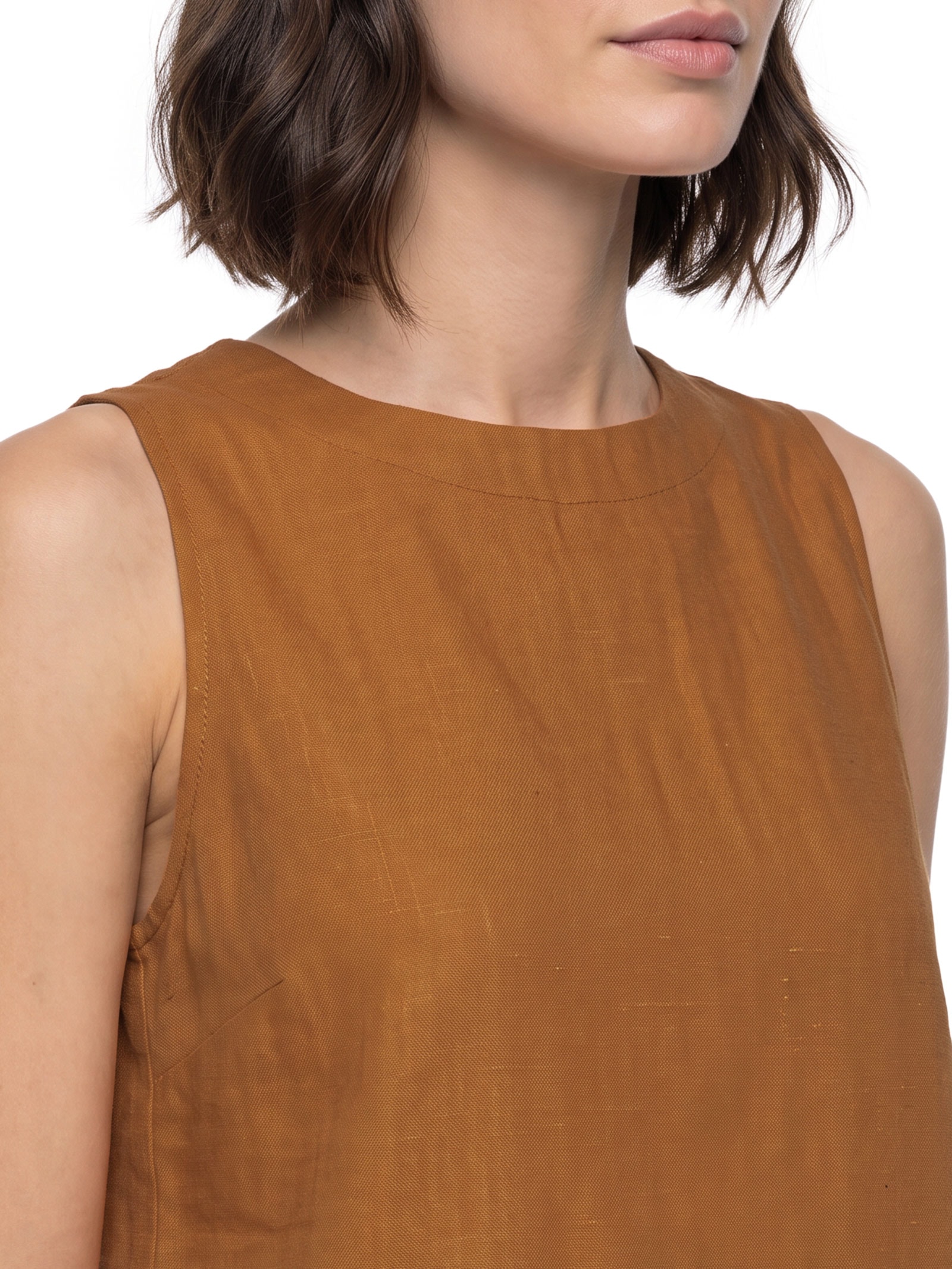 Blusa Feminina Tecido Linho Marrakesh Marrom Lez A Lez