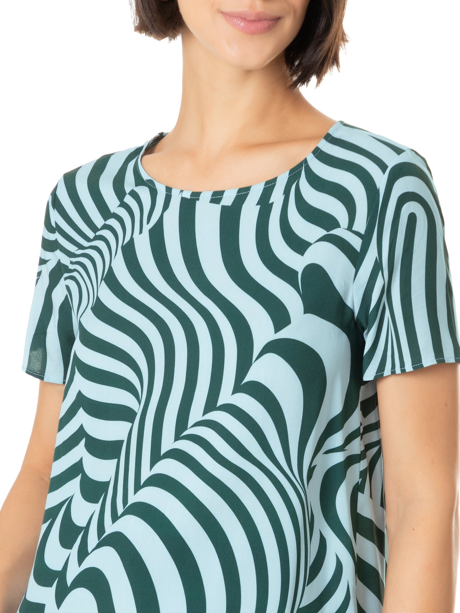 Blusa Feminina Tecido Rayon Bali Azul Lez A Lez