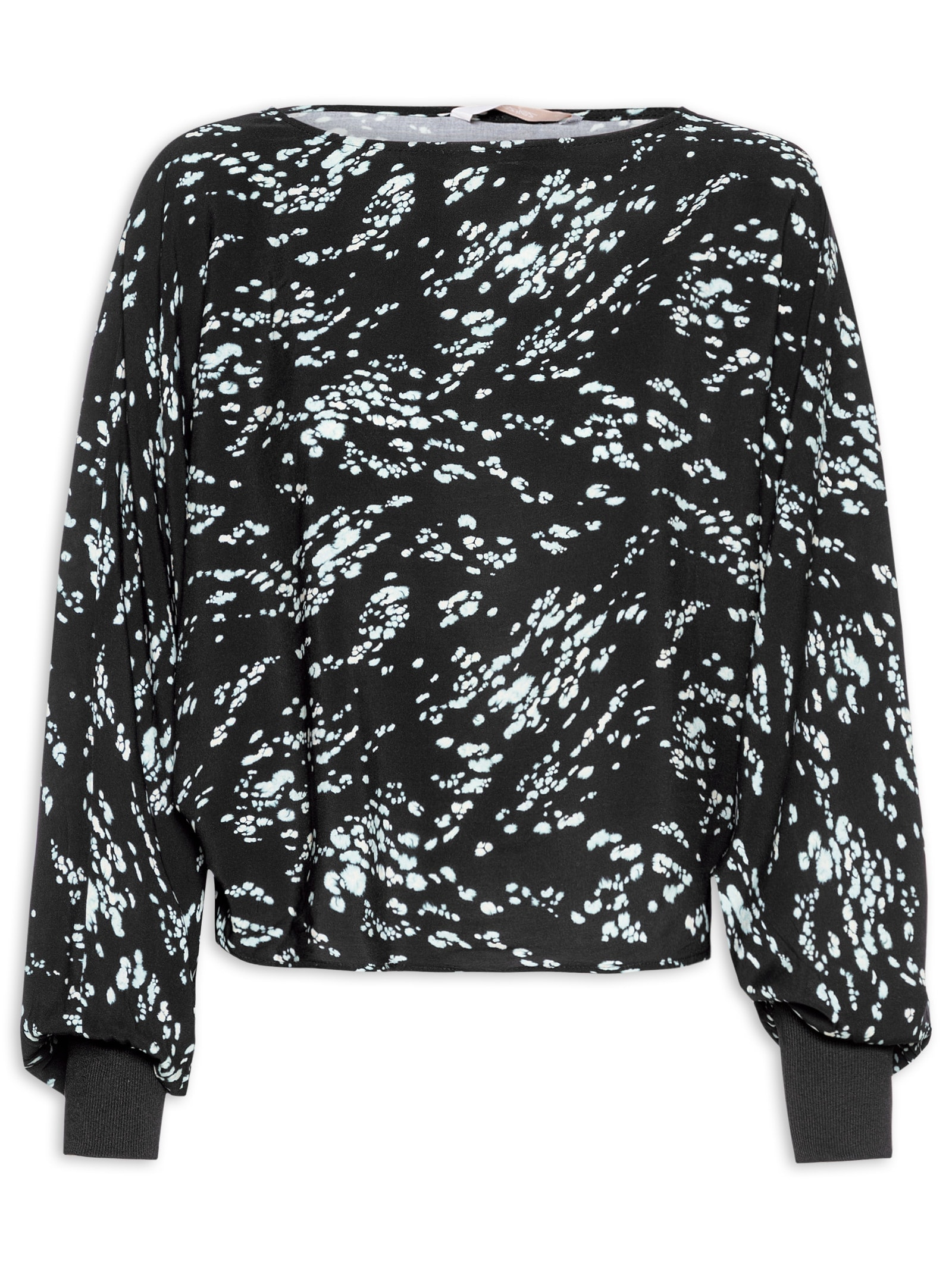 Blusa Feminina Tecido Rayon Bali Preto Lez A Lez