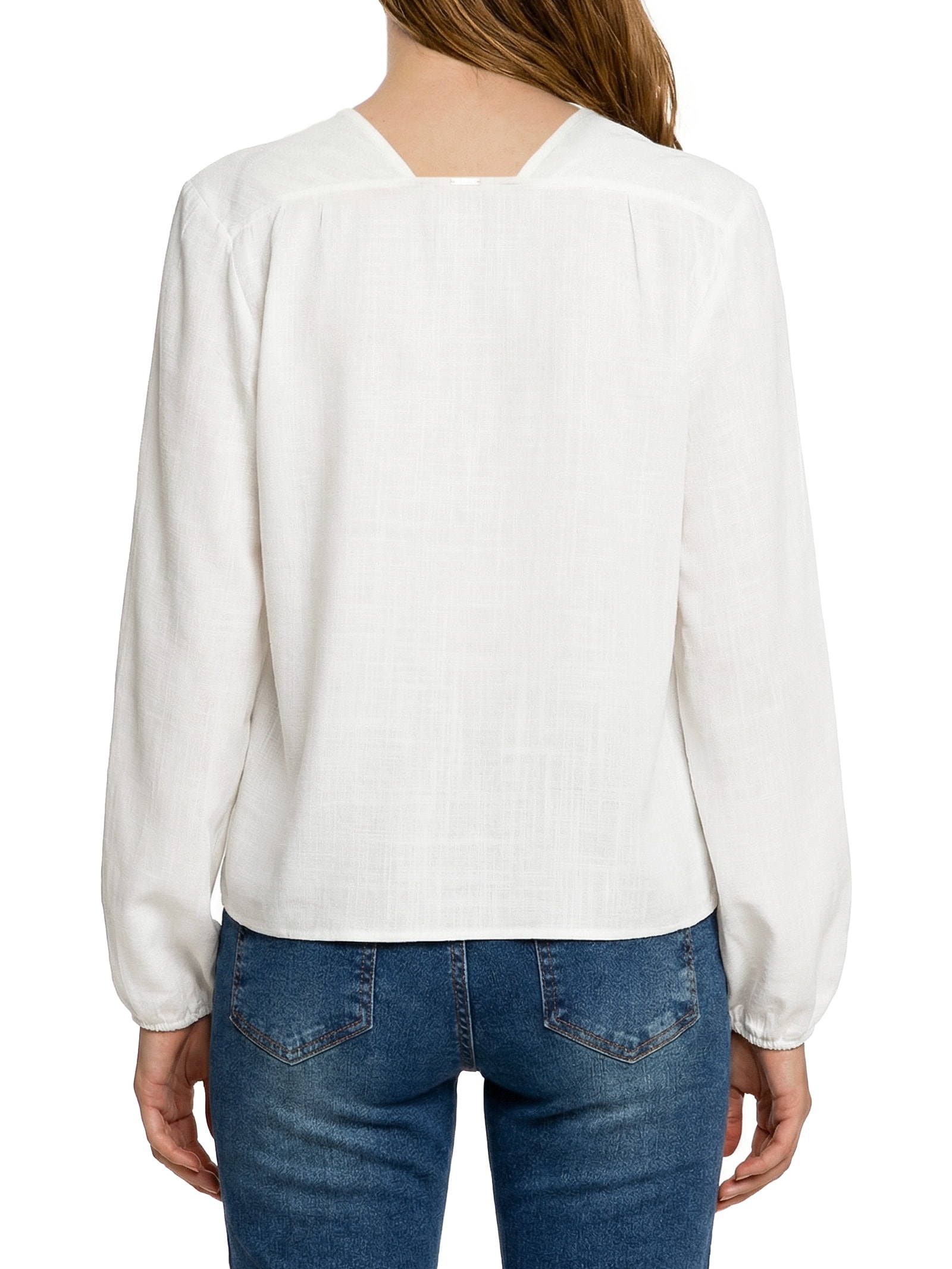 Blusa Feminina Tecido Rayon New Slub Branco Lez A Lez