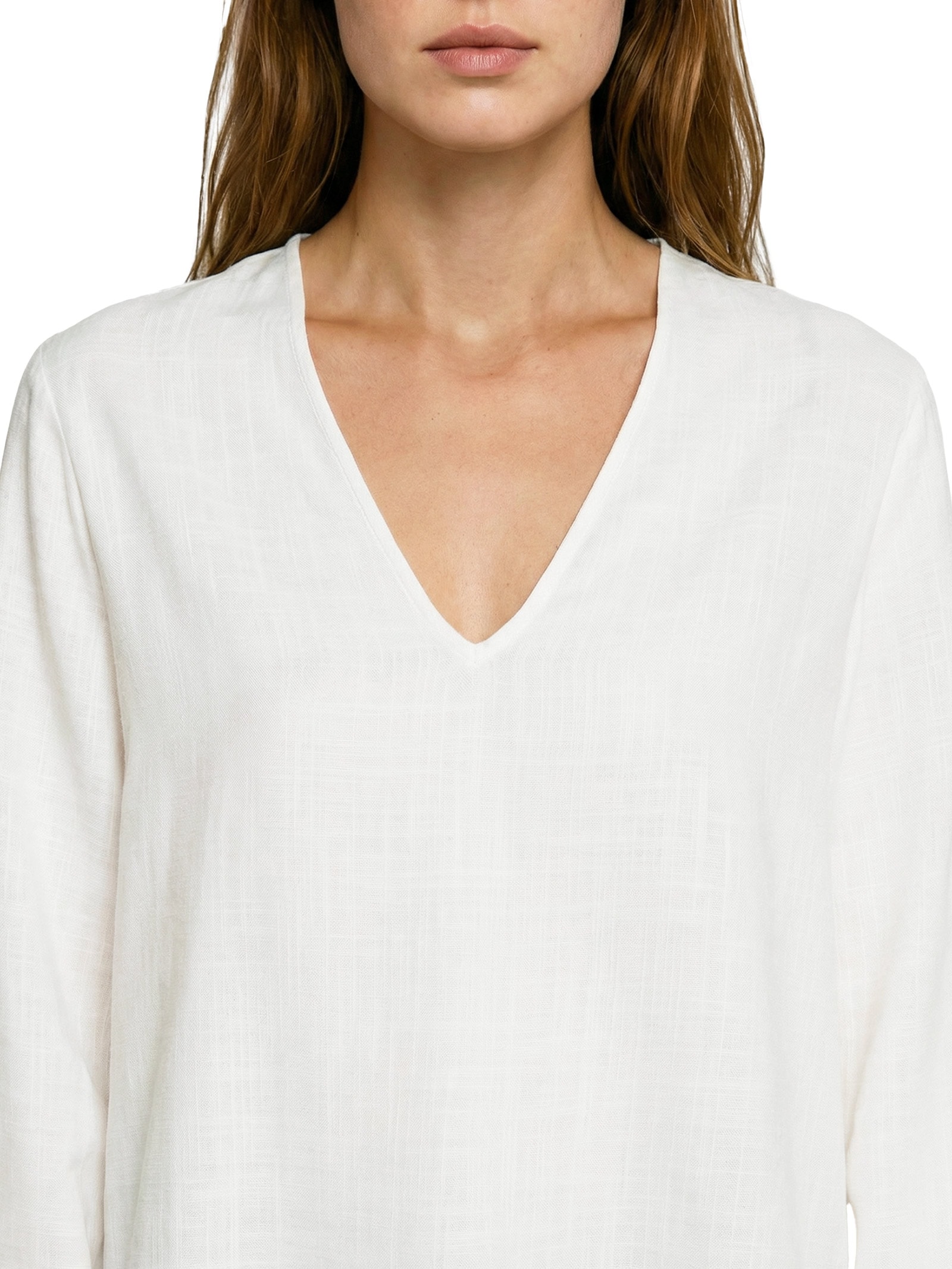 Blusa Feminina Tecido Rayon New Slub Branco Lez A Lez