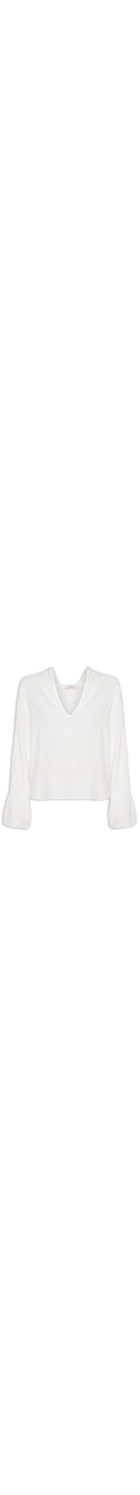 Blusa Feminina Tecido Rayon New Slub - Branco
