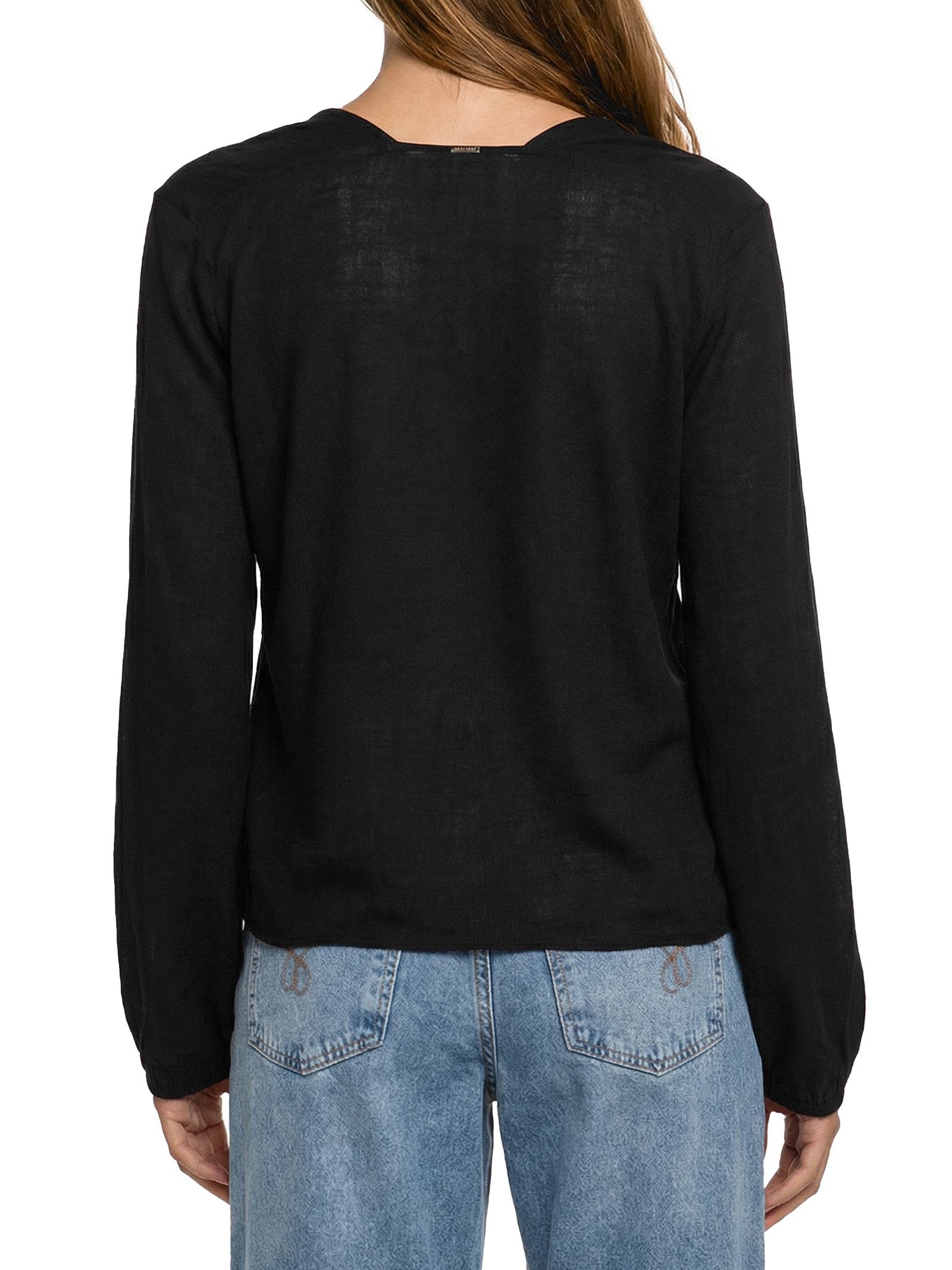 Blusa Feminina Tecido Rayon New Slub Preto Lez A Lez