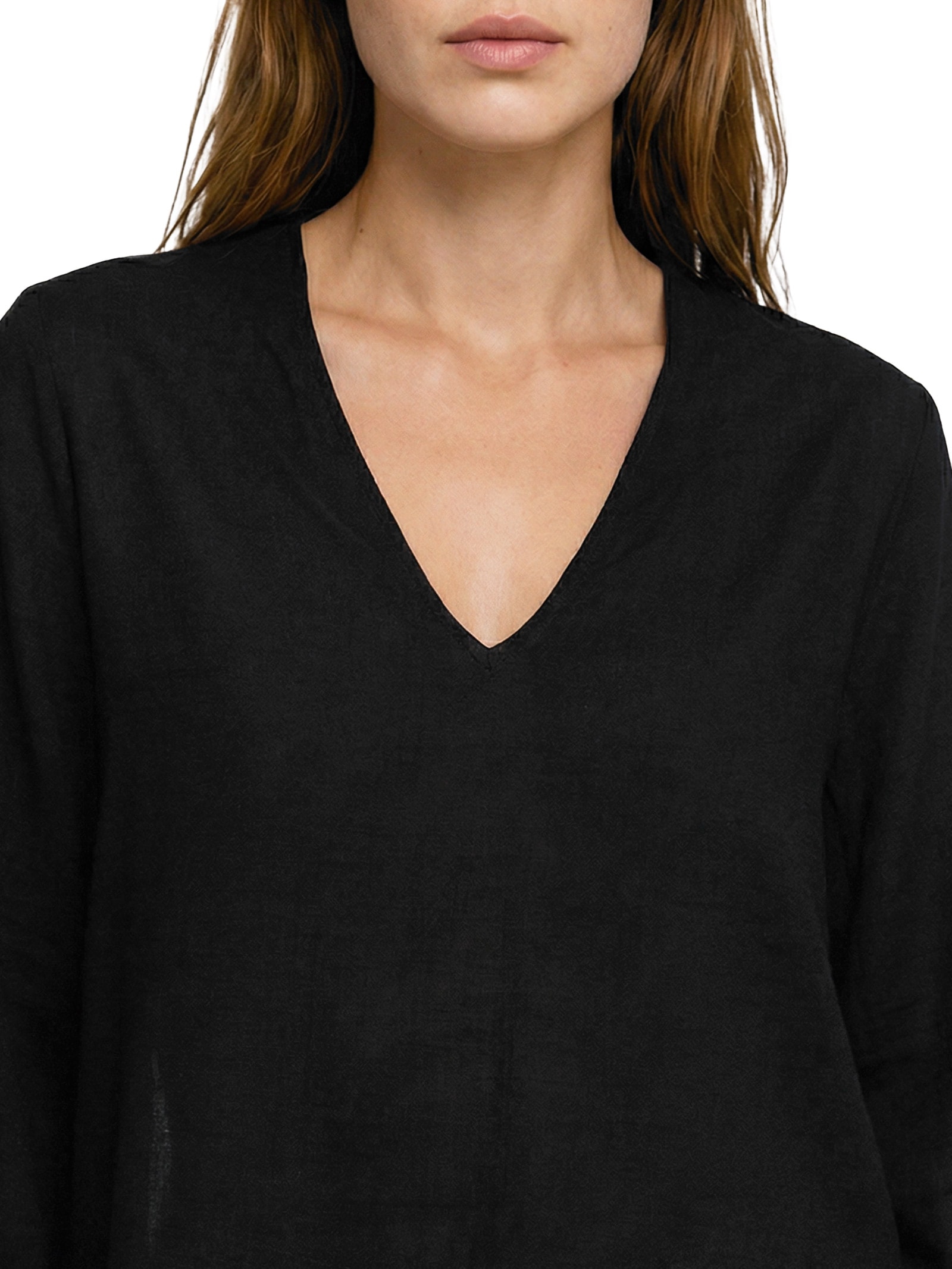 Blusa Feminina Tecido Rayon New Slub Preto Lez A Lez