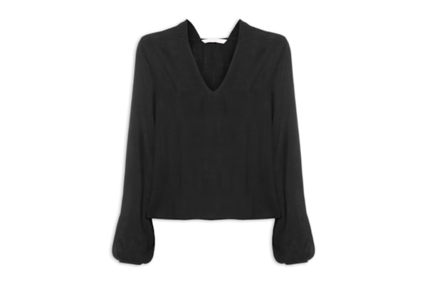 Blusa Feminina Tecido Rayon New Slub - Preto