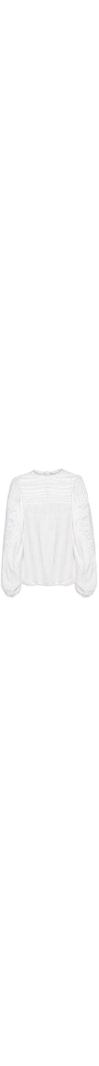 Blusa Feminina Tecido Rayon Twill - Branco
