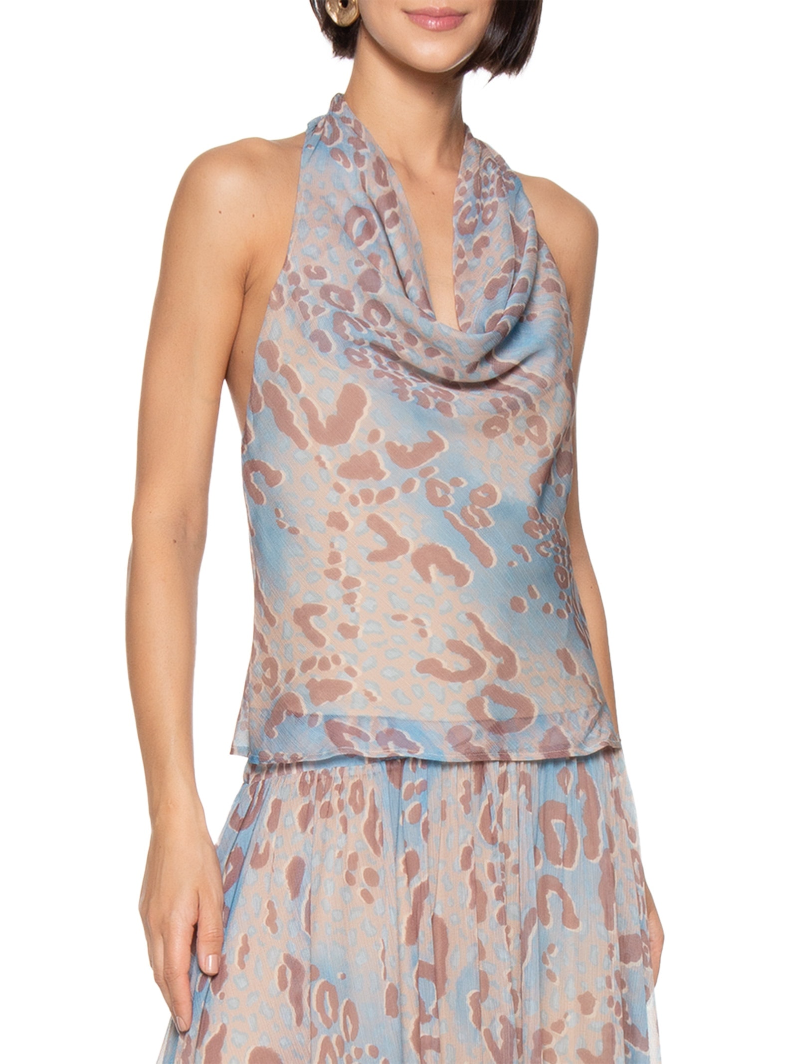 Blusa Feminina Tecido Transparência Bege Lez A Lez