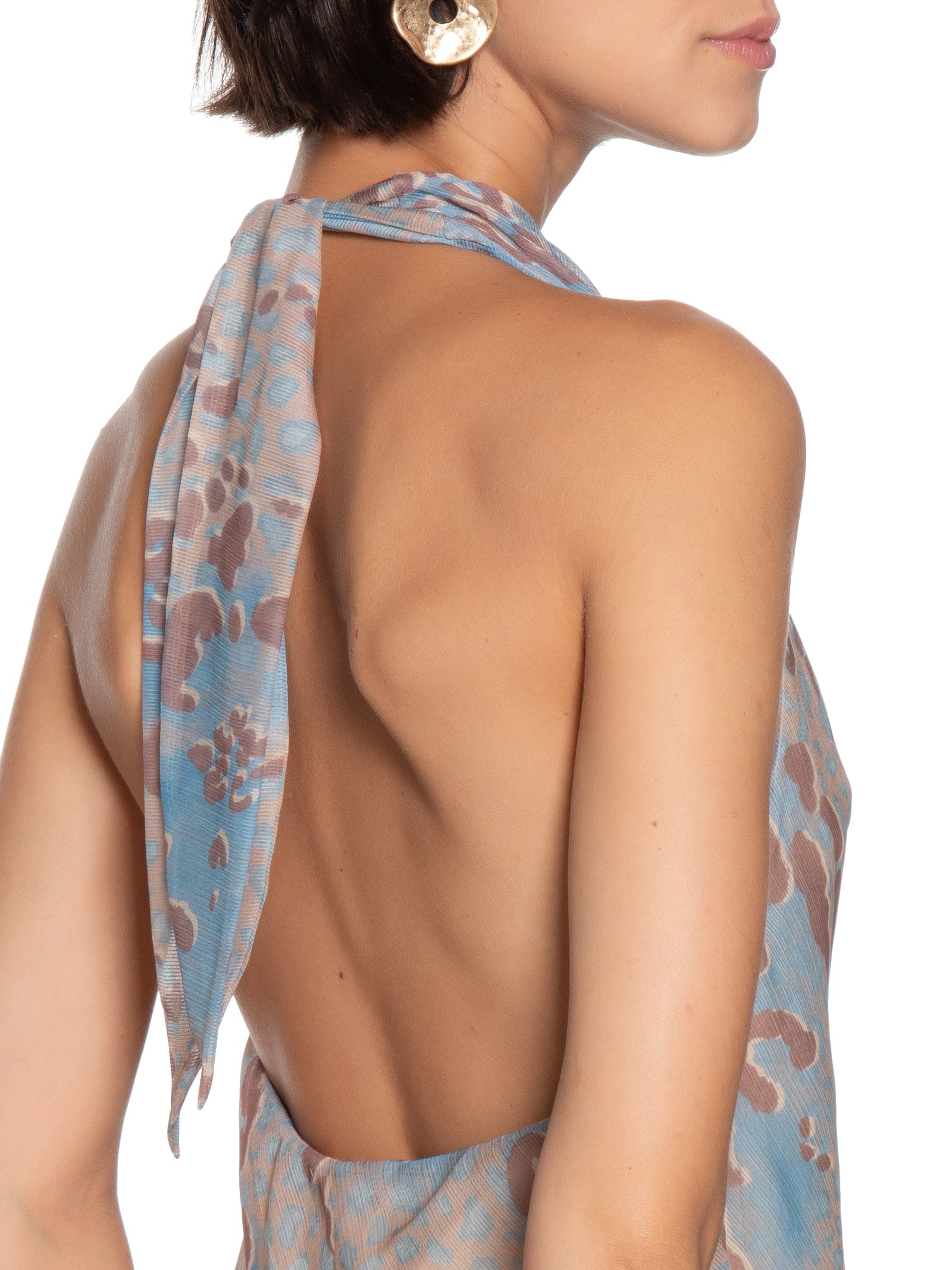 Blusa Feminina Tecido Transparência Bege Lez A Lez