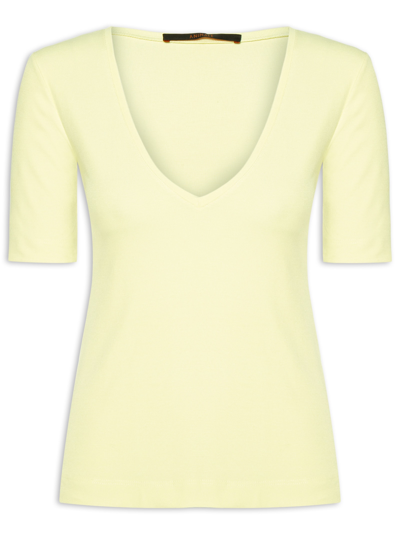 Blusa Feminina Tee Manga Média Decote V Verde Animale