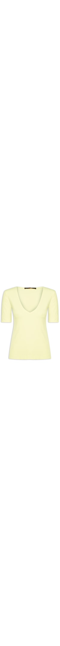 Blusa Feminina Tee Manga Média Decote V - Verde