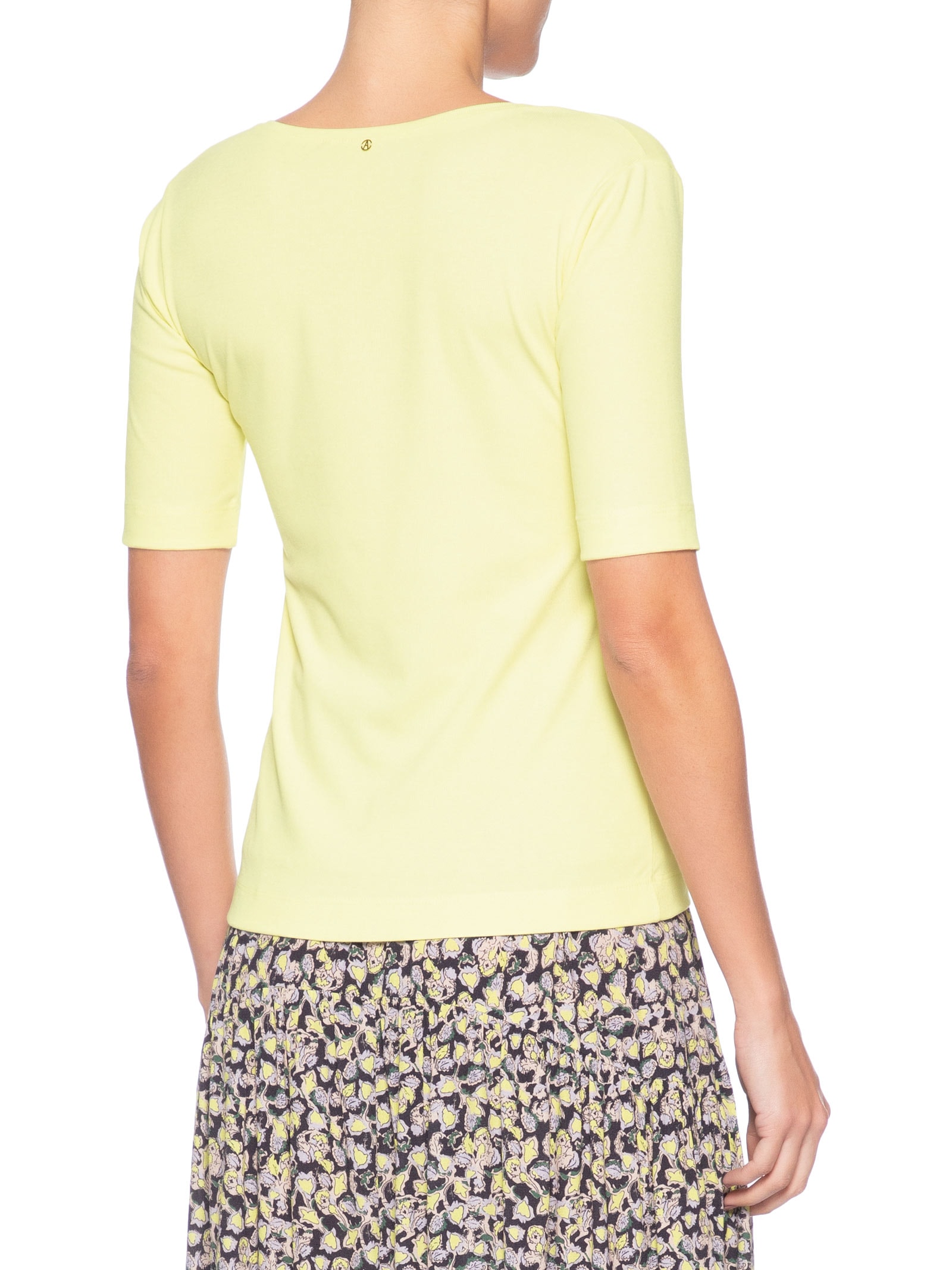 Blusa Feminina Tee Manga Média Decote V Verde Animale