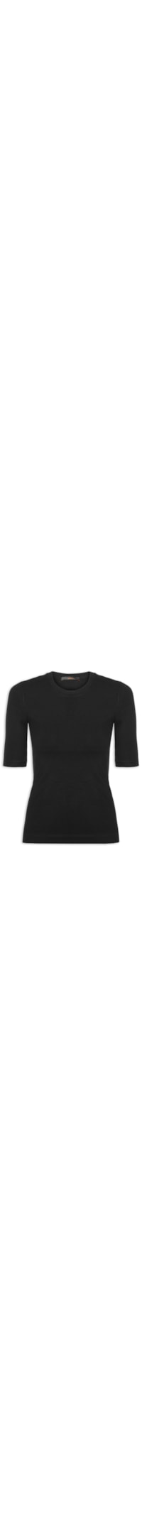 Blusa Feminina Tee Manga Média - Preto