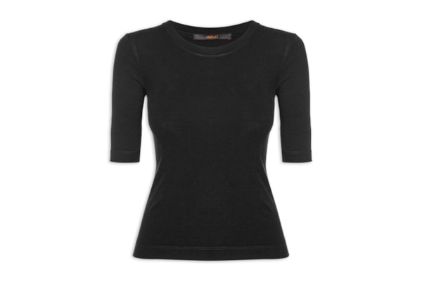 Blusa Feminina Tee Manga Média - Preto