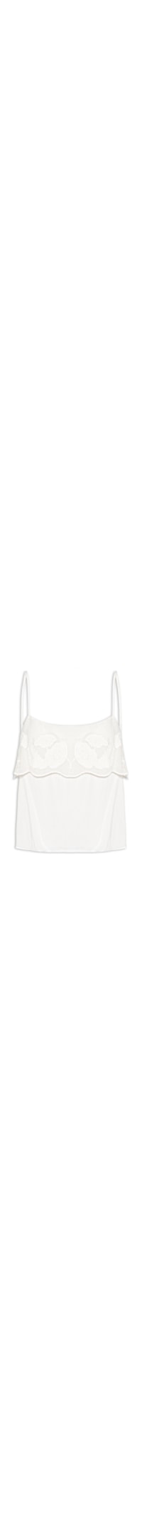 Blusa Feminina Tela Bordado - Branco