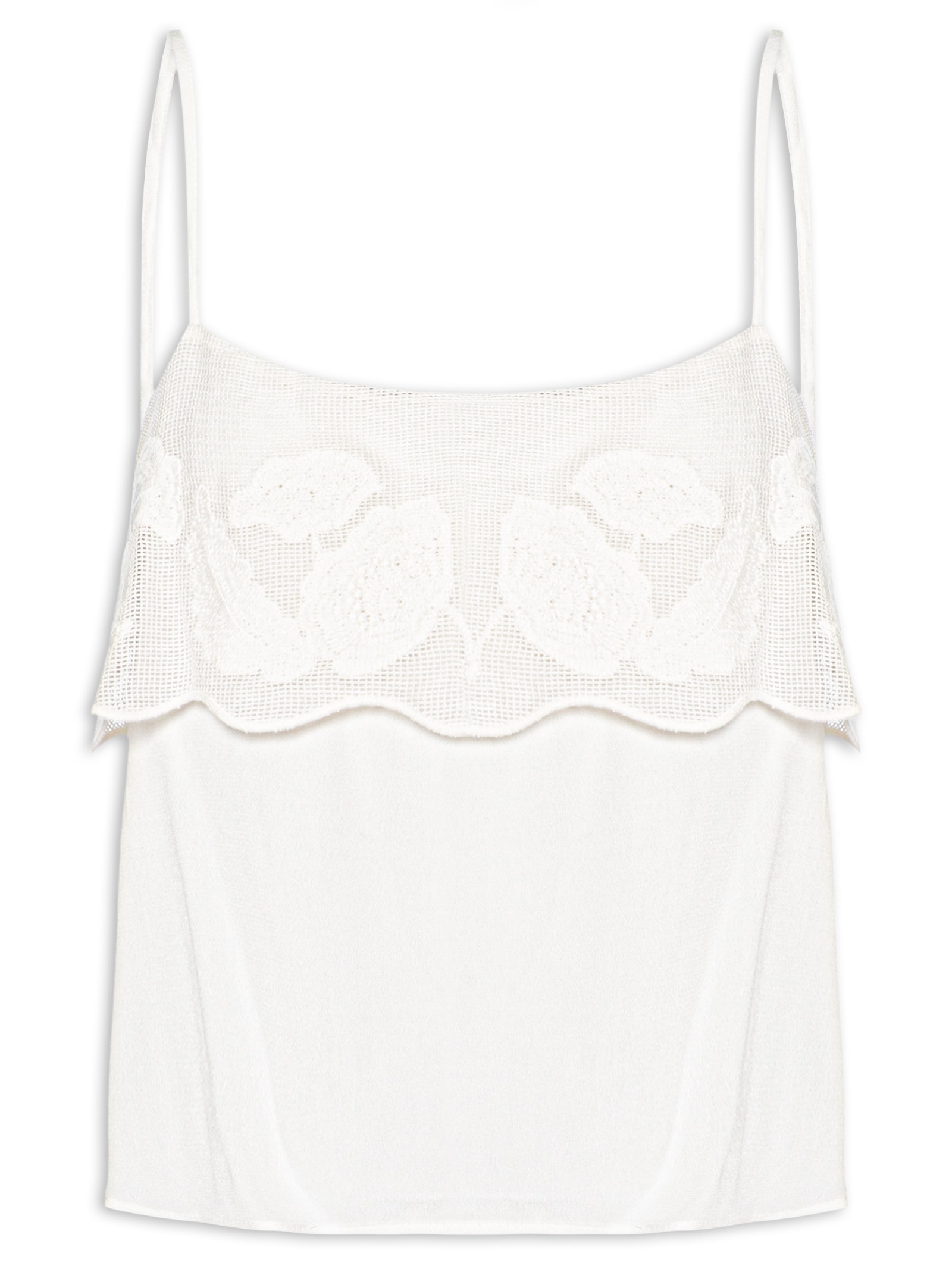 Blusa Feminina Tela Bordado – Branco Dress To