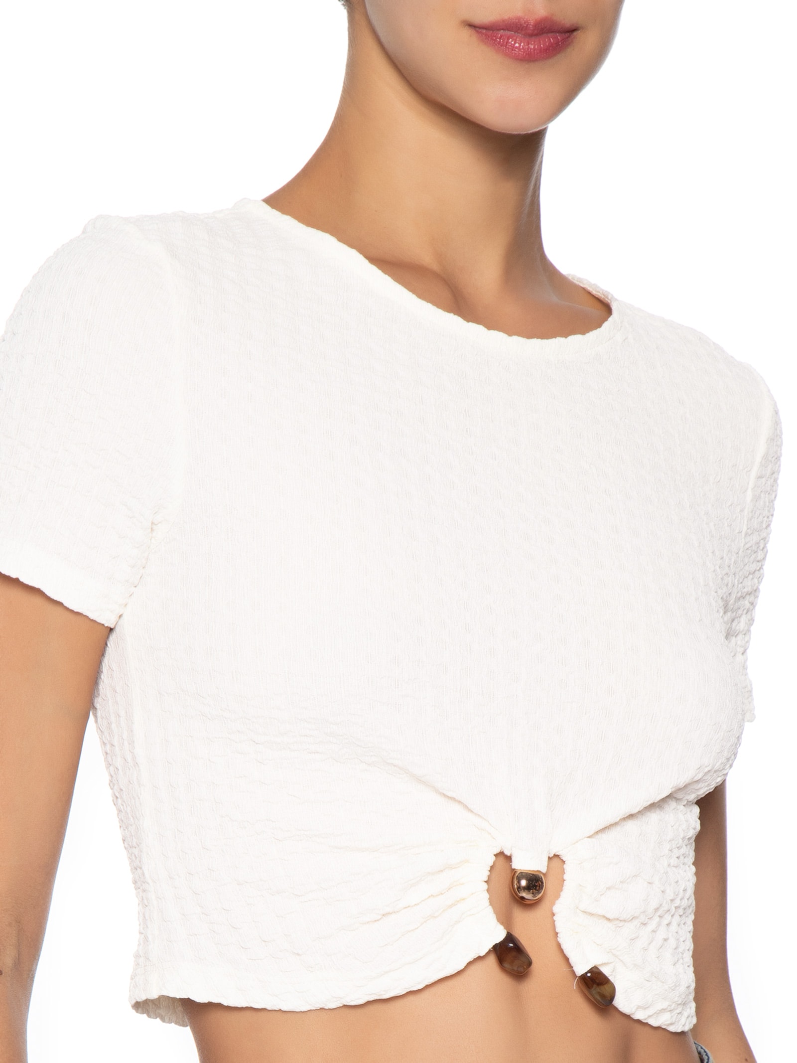 Blusa Feminina Texturizada Off White Market 33