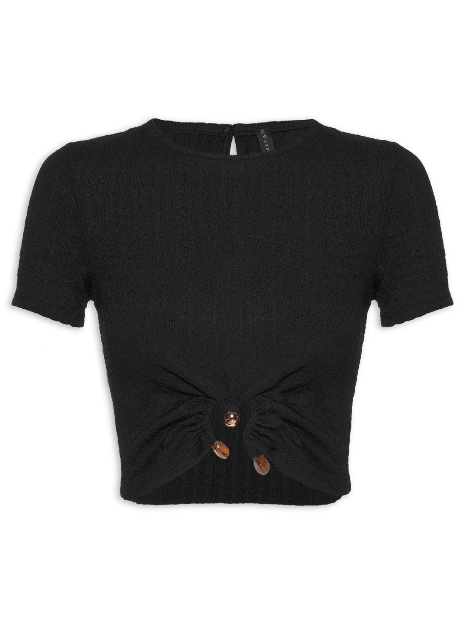 Blusa Feminina Texturizada Preto Market 33