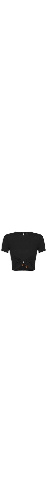 Blusa Feminina Texturizada - Preto